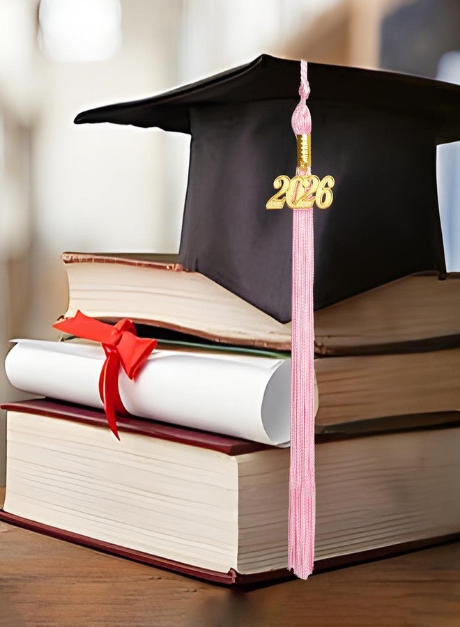 Nelisylux 2026 Tassel Graduation, Pink Graduation Tassel, Tassel Charms for Graduations Cap Decorations, Tassels Memorial Grad Cords Class of 2026 College High School Graduate Hat Ceremonies Accessories - Image 4